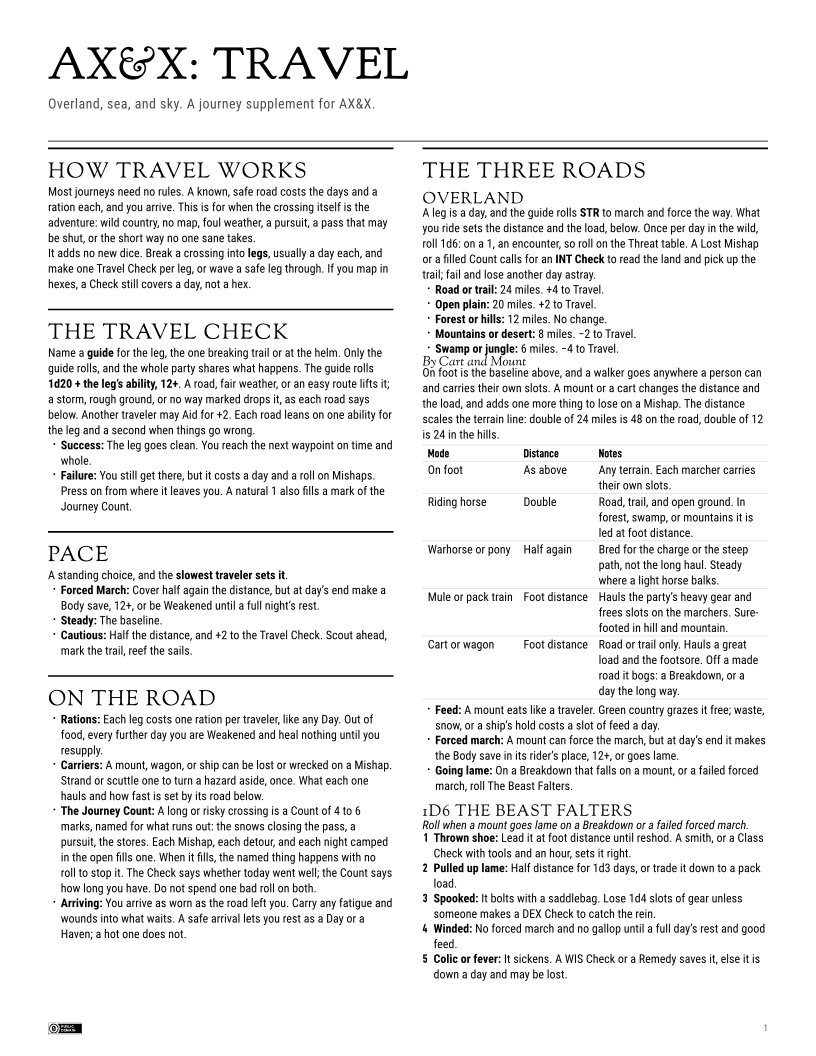 Travel cover