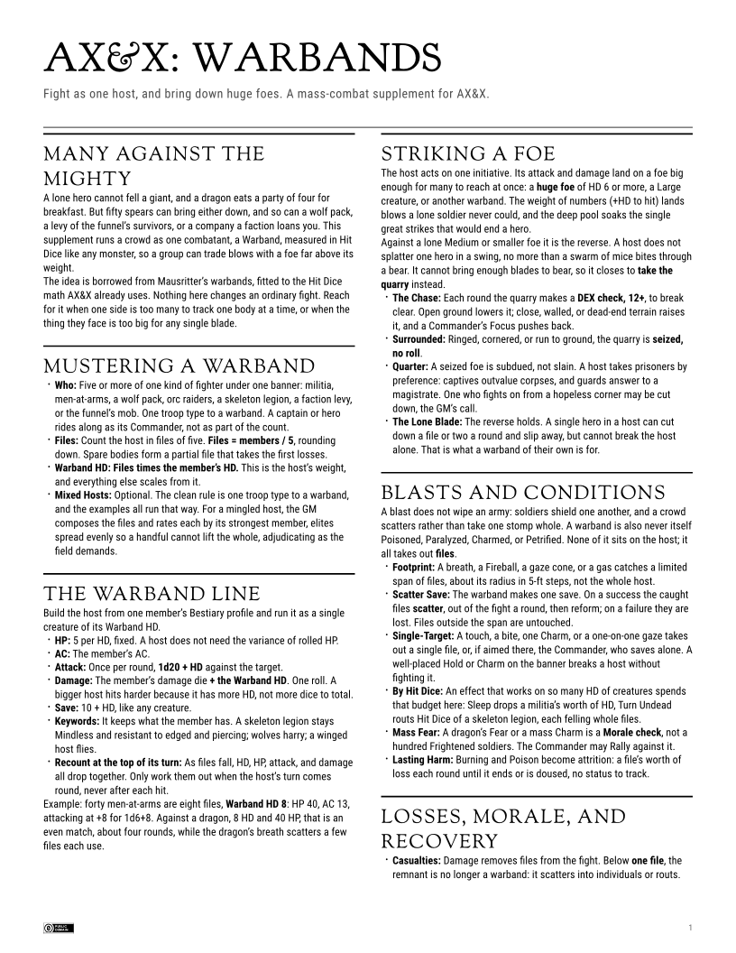 Warbands cover